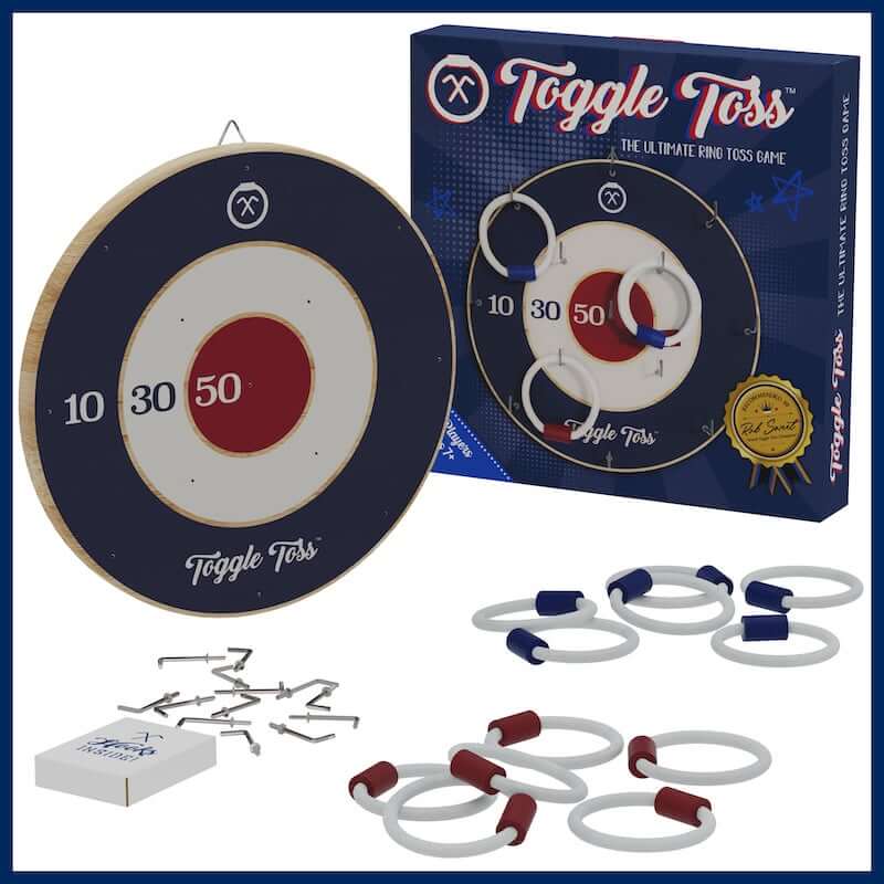 Toggle Toss Wall-Mounted Ring Toss Game